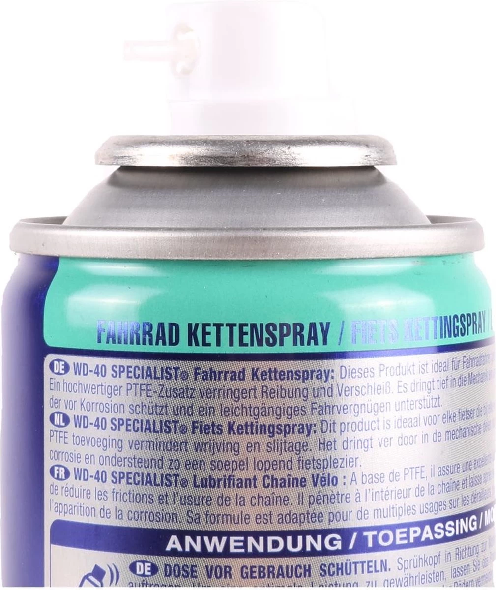 WD-40 Specialist® Fiets Kettingspray - 250ml - Smeerolie - Smeermiddel - Maximale Smering En Vermindert Slijtage 5 WD-40 Specialist® Fiets Kettingspray - 250ml - Smeerolie - Smeermiddel - Maximale Smering En Vermindert Slijtage - Afbeelding 3