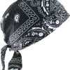 Zwart/witte Paisley Bandana Hoofdaccessoire - Zac's Alter Ego