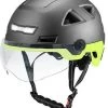 Vito E-Light Mat Zwart Geel Met Vizier L/XL 58-61 Cm | Speed Pedelec Helm | NTA 8776 Goedgekeurd | Snorfiets Helm Snorscooter | Geschikt Voor Helmplicht Blauw Kenteken -Fietsenwinkel 1029x1200 1