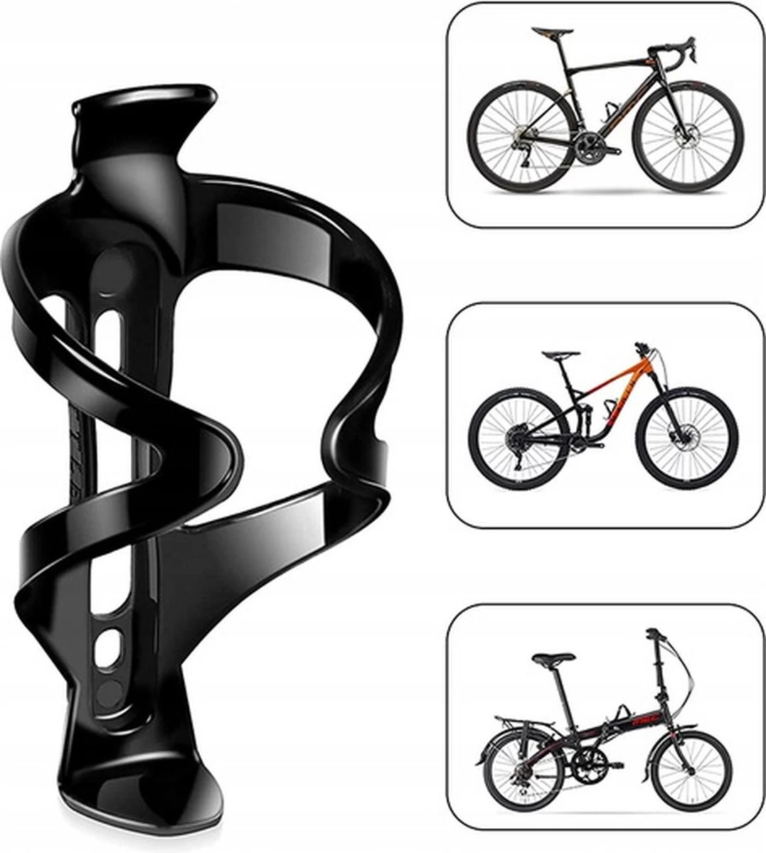 Merkloos Universele Bidonhouders Fiets - Sterke En Flexibele Structuur - Afmeting 14.5x7.5x7.6cm - Zwart 7 Merkloos Universele Bidonhouders Fiets - Sterke En Flexibele Structuur - Afmeting 14.5x7.5x7.6cm - Zwart - Afbeelding 5