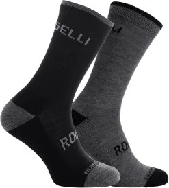 Rogelli Wintersok Merino Wool 2-pack - Grijs & Zwart - Maat 40-43 -Fietsenwinkel 1081x1200 1