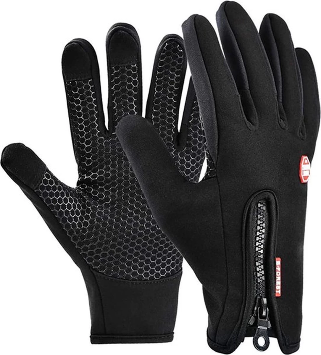 Fietshandschoenen Winter - Handschoenen - Sport Handschoenen Met Rits - Touchscreen Telefoon - Anti Slip Gloves - Heren / Dames - Maat XL - Zwart - Sinterklaas Cadeau - Kerst Cadeautje - Black Friday 2022 Deals 3 Fietshandschoenen Winter - Handschoenen - Sport Handschoenen Met Rits - Touchscreen Telefoon - Anti Slip Gloves - Heren / Dames - Maat XL - Zwart - Sinterklaas Cadeau - Kerst Cadeautje - Black Friday 2022 Deals