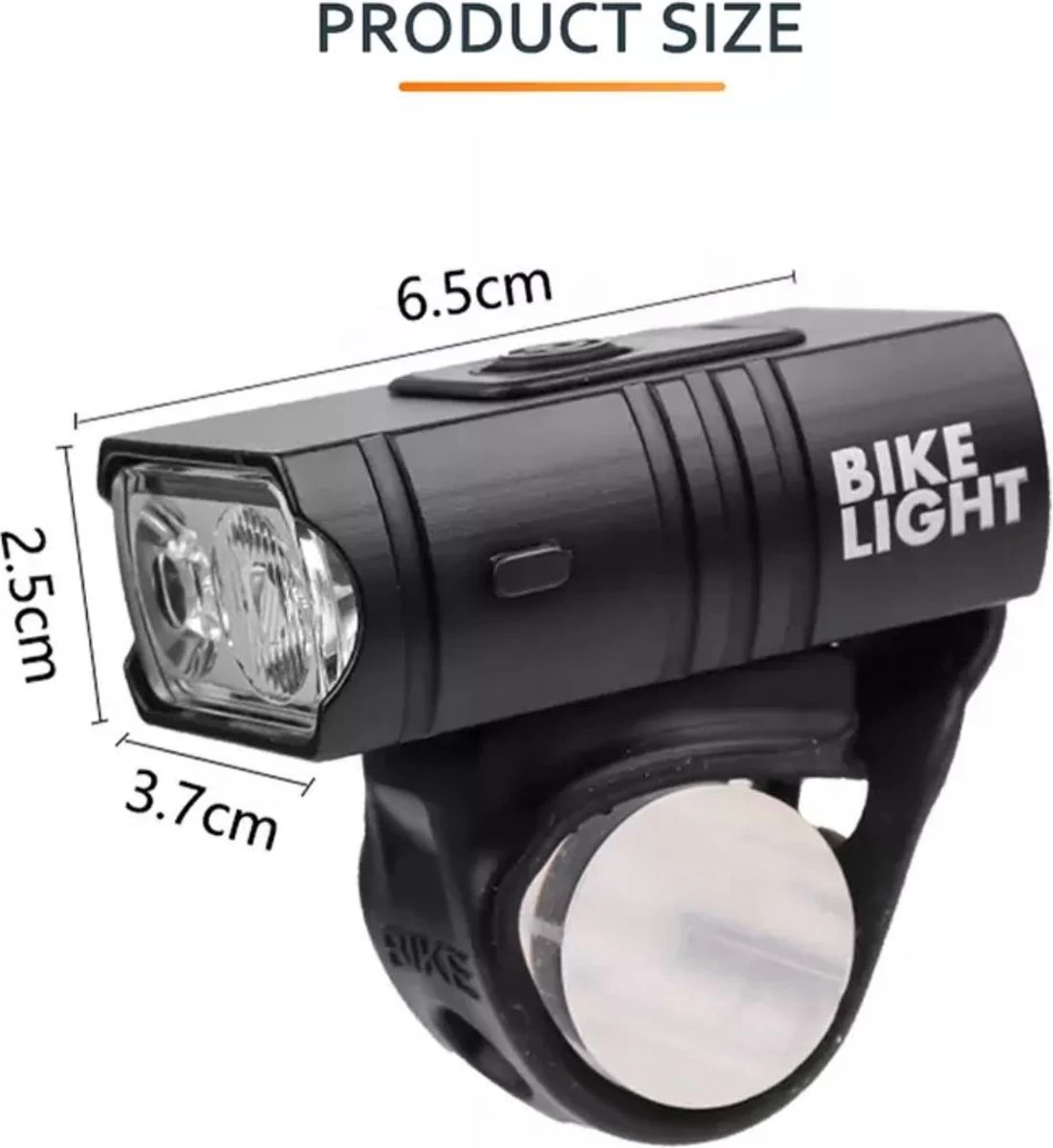 Fietslamp LED, Fietslicht, Fietsverlichting, Racefiets, Voorlicht, Oplaadbaar, Micro USB, Verstelbaar, Zwart 5 Fietslamp LED, Fietslicht, Fietsverlichting, Racefiets, Voorlicht, Oplaadbaar, Micro USB, Verstelbaar, Zwart - Afbeelding 3