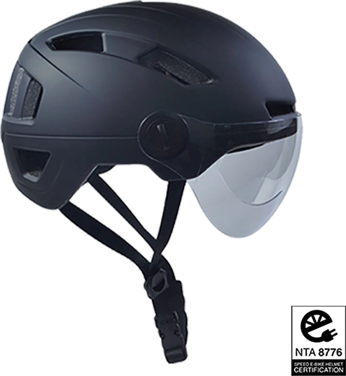 Lightyourbike ROADSTER ® Speed Pedelec Helm Met Vizier & Verlichting - NTA 8776 - Helm Snorscooter - Helm Speed Pedelec - Zwart 3 Lightyourbike ROADSTER ® Speed Pedelec Helm Met Vizier & Verlichting - NTA 8776 - Helm Snorscooter - Helm Speed Pedelec - Zwart