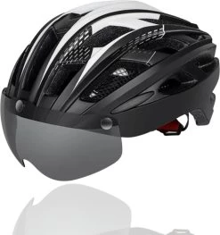 Rebela | Fietshelm | Helm | Hoofdbescherming | Sport Lights Matt Zwart- Wit | Heren-Dames | Medium 54/62cm