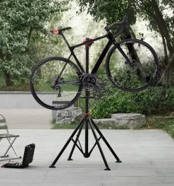 ACAZA Fiets Bevestigingsstandaard Met Snelsluiting, Gereedschapshouder En Stuurhouder, Lichte En Draagbare Reparatie Standaard Voor Fietsen, Zwart Statief -Fietsenwinkel 1128x1200 6