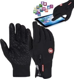 Luxe Winter Handschoenen Met Touch Tip Gloves - Fietshandschoenen Touchscreen Gloves - Voor Fiets/Scooter/Sporten/Wandelen - Winddicht Met Heerlijk Warme Fleece Voering - Winterhandschoenen - Voor Heren - XL - Zwart -Fietsenwinkel 1137x1200 1