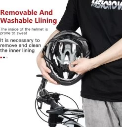 Zacro Fietshelm - Met Bril En Waarschuwingslampje - Nacht Veiligheidshelmen Fietshelm - Verstelbaar - Voor Volwassenen, MTB, Stadsfietsen - Rood En Zwart 13 Zacro Fietshelm - Met Bril En Waarschuwingslampje - Nacht Veiligheidshelmen Fietshelm - Verstelbaar - Voor Volwassenen, MTB, Stadsfietsen - Rood En Zwart -Fietsenwinkel 1154x1200