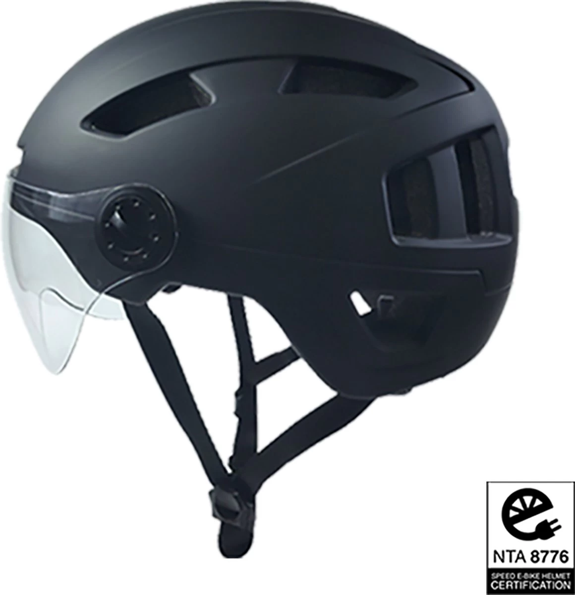 Lightyourbike ROADSTER ® Speed Pedelec Helm Met Vizier & Verlichting - NTA 8776 - Helm Snorscooter - Helm Speed Pedelec - Zwart 8 Lightyourbike ROADSTER ® Speed Pedelec Helm Met Vizier & Verlichting - NTA 8776 - Helm Snorscooter - Helm Speed Pedelec - Zwart - Afbeelding 6