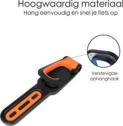 Fiets Ophangbeugel - Zwart / Oranje - Cycling WallMount - Muurhouder Fiets - Muurbeugel Wandhouder Wandbeugel - Muurbevestiging Ophangsysteem - Muur Houder Fietsbeugel Fietshaak -Fietsenwinkel 1165x1200 2