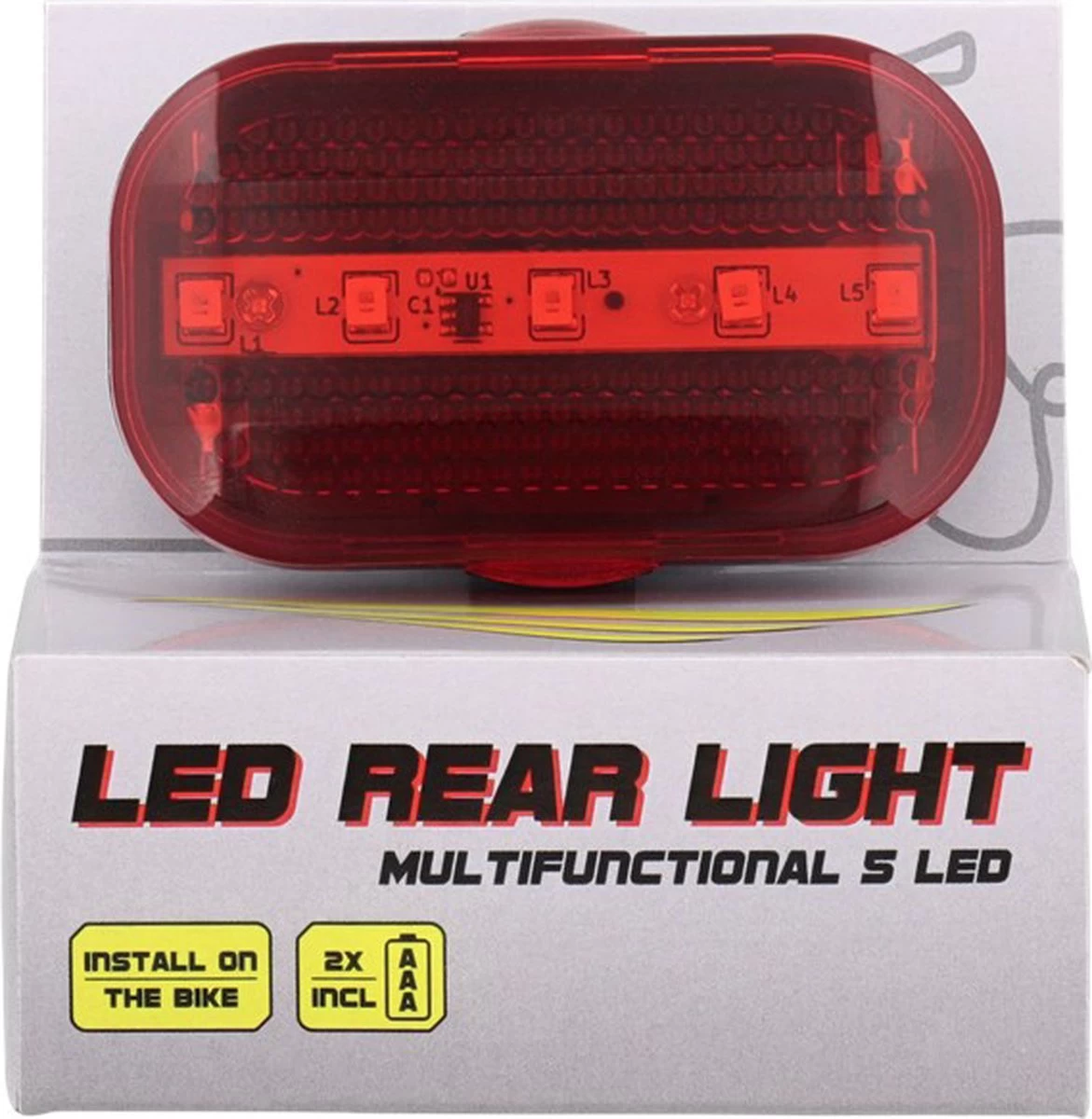 Dresco - Fietsverlichtingsset - Classic - LED - Zwart 7 Dresco - Fietsverlichtingsset - Classic - LED - Zwart - Afbeelding 5