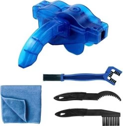 Merkloos Fietsketting Reiniger - Ketting Schoonmaken - Kettingborstel - Fiets Schoonmaak Set - Ontvetter Fiets - Kettingreiniger - Fietsketting Smeermiddel - Fiets Accessoires - Fietsgereedschap - Cadeau Voor Man -Vrouwen- Sinterklaas Cadeautjes