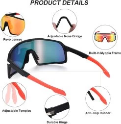 DOWO® - Fietsbrillen - Sportbrillen - Professionele Fietsbril - Lichtgewicht Racefiets -Fietsenwinkel 1172x1200