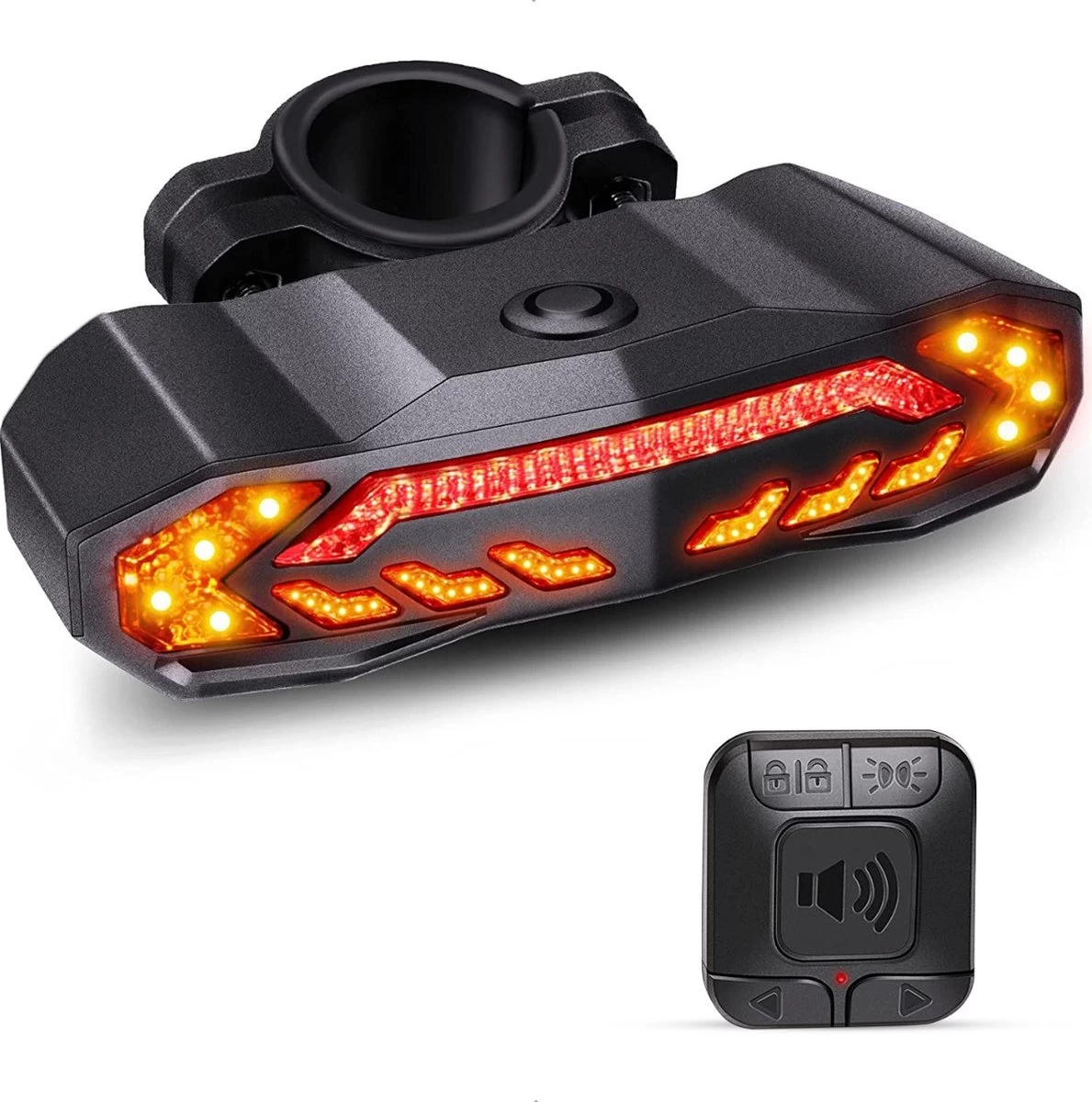 B-care Elektrische Fietsverlichting - Inclusief Afstandsbediening En Richtingaanwijzers - Fietsalarm - Anti Diefstal Alarm - Fiets Achterlicht - Fietsbel - Fiets Accessoires 3 B-care Elektrische Fietsverlichting - Inclusief Afstandsbediening En Richtingaanwijzers - Fietsalarm - Anti Diefstal Alarm - Fiets Achterlicht - Fietsbel - Fiets Accessoires