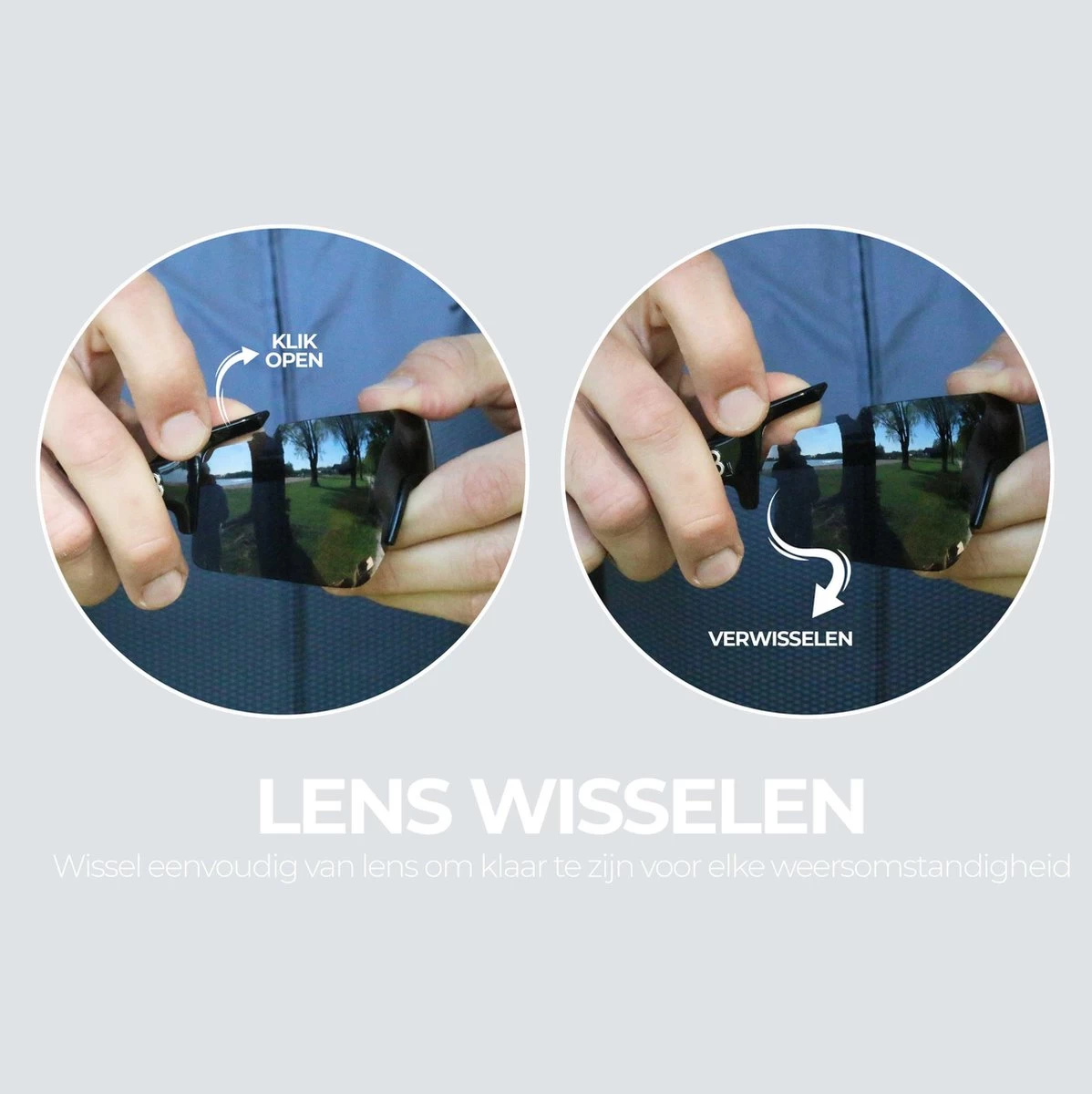 BBB Cycling FullView Fietsbril - Frameless Zonnebril - Wielrenbril Met 3 Lenzen - Glanzend Zwart - BSG-63 7 BBB Cycling FullView Fietsbril - Frameless Zonnebril - Wielrenbril Met 3 Lenzen - Glanzend Zwart - BSG-63 - Afbeelding 5