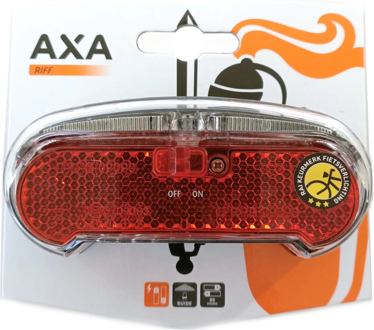 AXA Riff Battery - Fiets Achterlicht - LED Fietsverlichting Op Batterij - 50-80 Mm - Rood 4 AXA Riff Battery - Fiets Achterlicht - LED Fietsverlichting Op Batterij - 50-80 Mm - Rood - Afbeelding 2