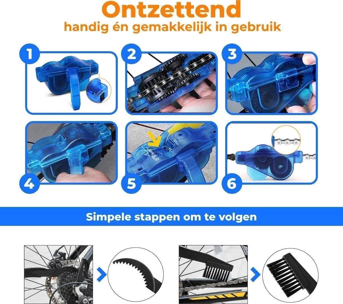 Merkloos Fietsketting Reiniger - Ketting Schoonmaken - Kettingborstel - Fiets Schoonmaak Set - Ontvetter Fiets - Kettingreiniger - Fietsketting Smeermiddel - Fiets Accessoires - Fietsgereedschap - Cadeau Voor Man -Vrouwen- Sinterklaas Cadeautjes 5 Merkloos Fietsketting Reiniger - Ketting Schoonmaken - Kettingborstel - Fiets Schoonmaak Set - Ontvetter Fiets - Kettingreiniger - Fietsketting Smeermiddel - Fiets Accessoires - Fietsgereedschap - Cadeau Voor Man -Vrouwen- Sinterklaas Cadeautjes - Afbeelding 3