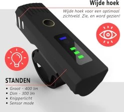 Trustic EVO | Fietsverlichting | Oplaadbaar | Fietslamp | Verschillende Standen | Licht Sensor | Waterbestendig | Set -Fietsenwinkel 1200x1082 2