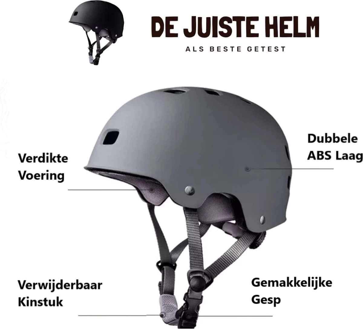 De Juiste Helm - NTA 8776 Helm - Scooterhelm, Fietshelm, E-chopperhelm, Speed-Pedelec Helm - Maat M - Wit 6 De Juiste Helm - NTA 8776 Helm - Scooterhelm, Fietshelm, E-chopperhelm, Speed-Pedelec Helm - Maat M - Wit - Afbeelding 4