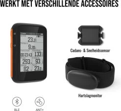 LHP BC200 Fietscomputer Draadloos 3-in-1 Bundel - Hartslagmeter Borstband - Cadanssensor - Kilometerteller GPS - 80+ Functies - 2.4 Inch LCD Scherm - Bluetooth & ANT+ -Fietsenwinkel 1200x1093 5