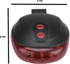 Fiets Achterlicht - LED Licht Met Laser - Fiets Lamp - Waterdicht - Racefiets Verlichting - Inclusief Batterijen - Rheme -Fietsenwinkel 1200x1096 2