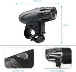 TIGIOO Fietslamp - Fietslampjes Set Koplamp - Fietslamp Voorlicht & Achterlicht USB Oplaadbaar -Fietsenwinkel 1200x1139 1