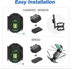 Cycplus C3 Cadanssensor En Snelheidssensor In 1 - Garmin - Wahoo - Zwift - Tacx - Bryton - Cadansmeter - Snelheidsmeter -Fietsenwinkel 1200x1151 3