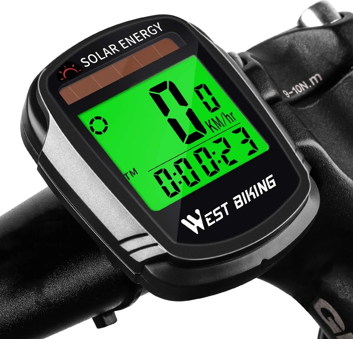 Draadloze Verlichte Fietscomputer - USB Oplaadbaar- Op Zonne- Energie - Kilometerteller - Klok - Calorie Teller - Snelheidsmeter - Auto Wake - IPX7 Waterdicht - 5 Talen - Met Verlichte LCD Display - Multifunctioneel - Inclusief Sensor - Zwart 3 Draadloze Verlichte Fietscomputer - USB Oplaadbaar- Op Zonne- Energie - Kilometerteller - Klok - Calorie Teller - Snelheidsmeter - Auto Wake - IPX7 Waterdicht - 5 Talen - Met Verlichte LCD Display - Multifunctioneel - Inclusief Sensor - Zwart