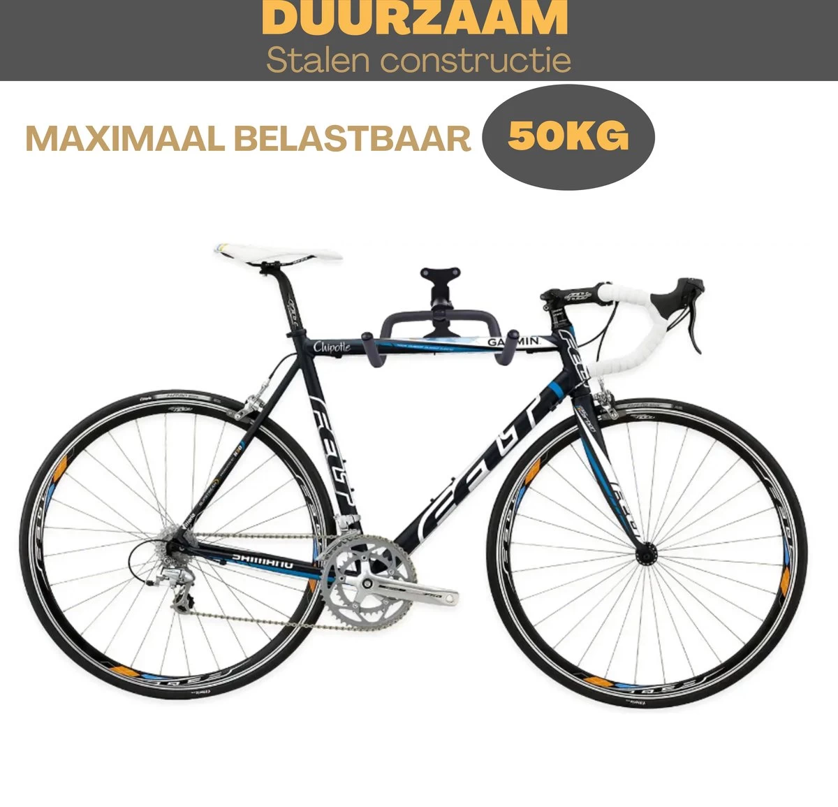 W&Z WallMount Fietsdrager - Ophangbeugel - Muurbeugel Fiets - Fietsbeugel - Opbergbeugel - Ophangsysteem - 2 Stuks 6 W&Z WallMount Fietsdrager - Ophangbeugel - Muurbeugel Fiets - Fietsbeugel - Opbergbeugel - Ophangsysteem - 2 Stuks - Afbeelding 4