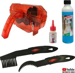 LHP Fietsketting Reiniger Apparaat 5-in-1 - Cyclon Ontvetter 250 Ml & All Weather Lube 25 Ml