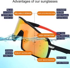 DOWO® - Fietsbrillen - Sportbrillen - Professionele Fietsbril - Lichtgewicht Racefiets -Fietsenwinkel 1200x1163