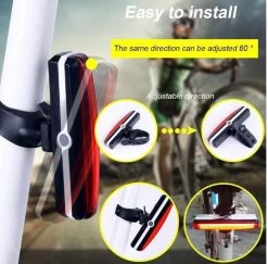 Merkloos LED Fiets Achterlicht USB Oplaadbare - Marktleider 110 Lumen Helderheid - IP65 Waterbestendig - Supersnel Installatie - Horizontaal Of Verticaal - Voor Zadel, Zadelpen Of Helm -Fietsenwinkel 1200x1180