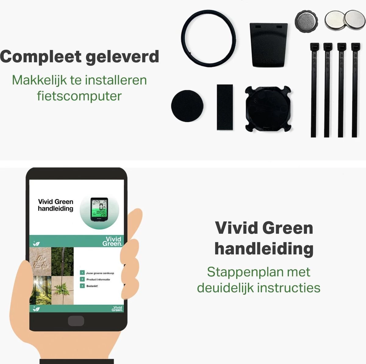 Vivid Green Draadloze Fietscomputer Snelheidsmeter - Mountainbike - Kilometerteller - Fiets Accessoires - Racefiets - Draadloos 10 Vivid Green Draadloze Fietscomputer Snelheidsmeter - Mountainbike - Kilometerteller - Fiets Accessoires - Racefiets - Draadloos - Afbeelding 8