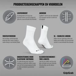 GripGrab - Lightweight SL Performance Zomer Fietssokken Wielersport Sokken - Wit - Unisex - Maat M -Fietsenwinkel 1200x1200 173