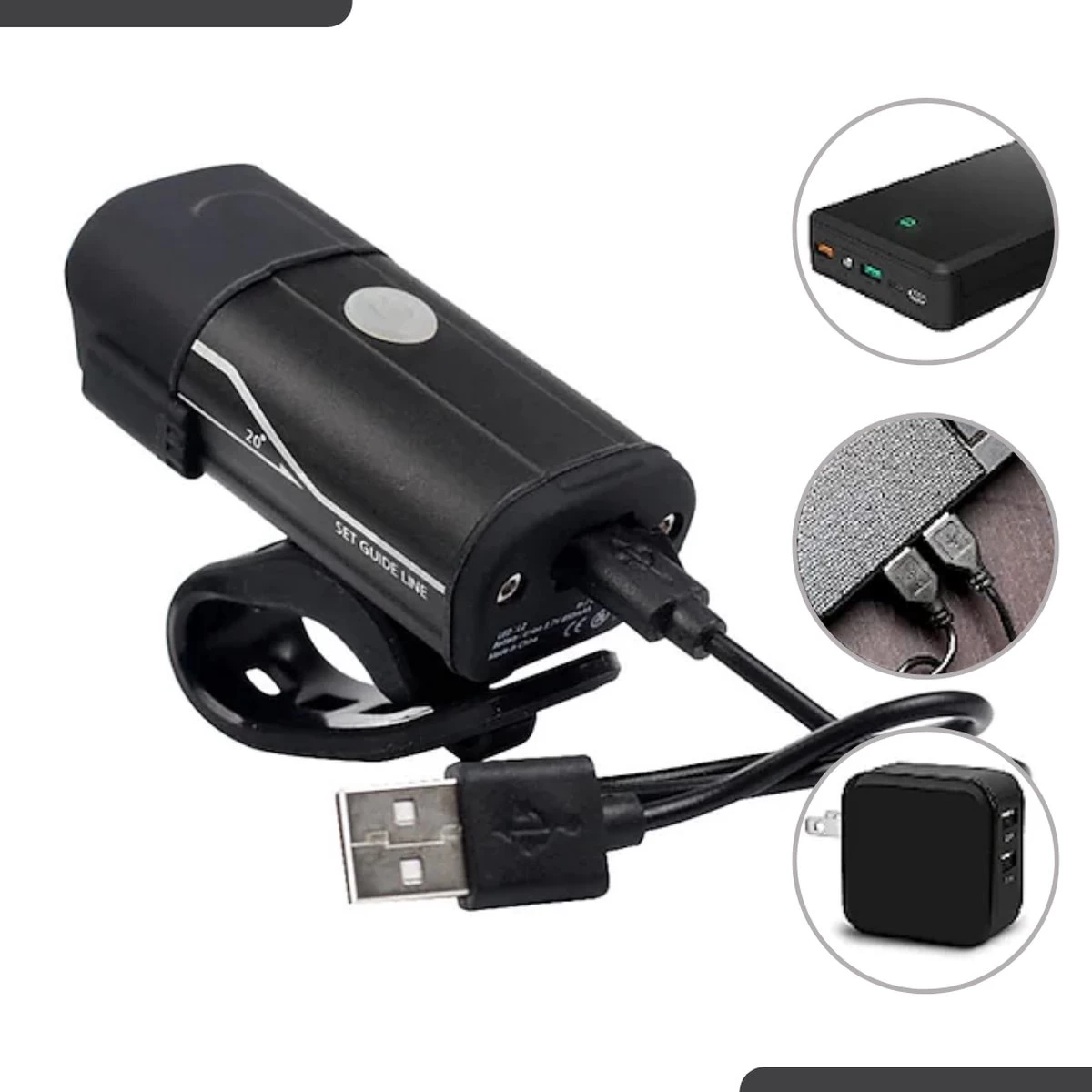 Lovnix - Oplaadbare Fietslamp LED Verlichting Set - USB Oplaadbaar - Fietslicht Met LED Lamp - Voor- En- Achter Licht - Regenbestendig - Geschikt Voor Mountainbike Fietsen Wandelen Speleologie 15 Lovnix - Oplaadbare Fietslamp LED Verlichting Set - USB Oplaadbaar - Fietslicht Met LED Lamp - Voor- En- Achter Licht - Regenbestendig - Geschikt Voor Mountainbike Fietsen Wandelen Speleologie - Afbeelding 13