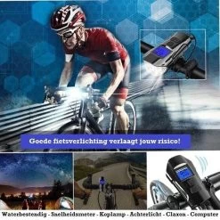 Voorlicht Fiets - Fietslicht - Led Voorlamp - 500 Lumen - Usb Oplaadbaar - Waterdicht - Koplamp Fiets - Snelheidsmeter - Claxon - Vier Standen -Fietsenwinkel 1200x1200 329
