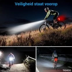 TIGIOO Fietslamp - Fietslampjes Set Koplamp - Fietslamp Voorlicht & Achterlicht USB Oplaadbaar -Fietsenwinkel 1200x1200 363