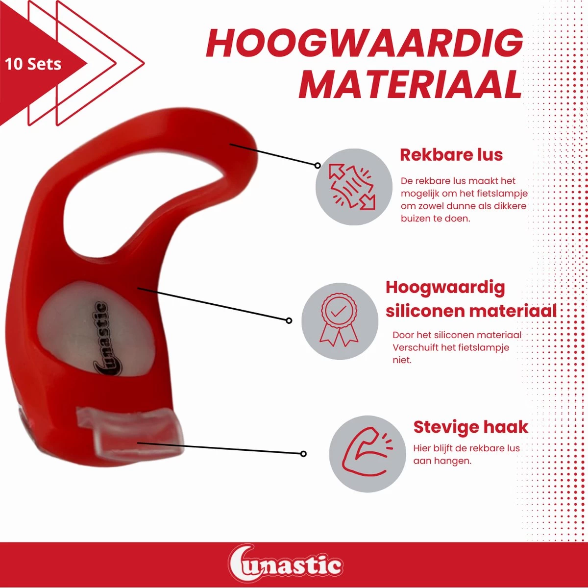 Fietslampjes LED 10 Sets (10 X Wit & 10 X Rood) Inclusief Batterijen - Lunastic Set Van 20 Lampjes 4 Fietslampjes LED 10 Sets (10 X Wit & 10 X Rood) Inclusief Batterijen - Lunastic Set Van 20 Lampjes - Afbeelding 2