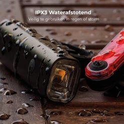 LifeGoods LED Fietsverlichting Set - Voorlicht En Achterlicht - USB Oplaadbaar - Zwart -Fietsenwinkel 1200x1200 376