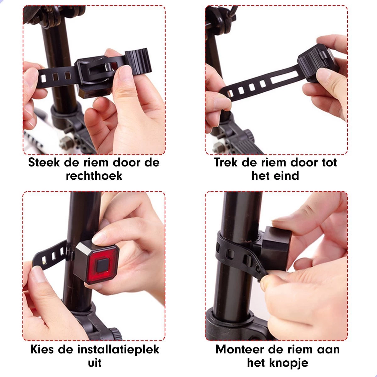 Esioh® Oplaadbare Fietslamp Led Set Wit En Rood – Oplaadbare Fietsverlichting USB – Fietslampjes Voorlicht En Achterlicht 12 Esioh® Oplaadbare Fietslamp Led Set Wit En Rood – Oplaadbare Fietsverlichting USB – Fietslampjes Voorlicht En Achterlicht - Afbeelding 10