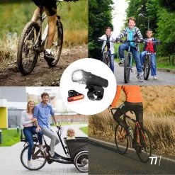 TIKKENS LED Fietsverlichting Set - Fietslamp USB Oplaadbaar - Fietslampjes Voorlicht & Achterlicht - Waterdicht – Zwart -Fietsenwinkel 1200x1200 457