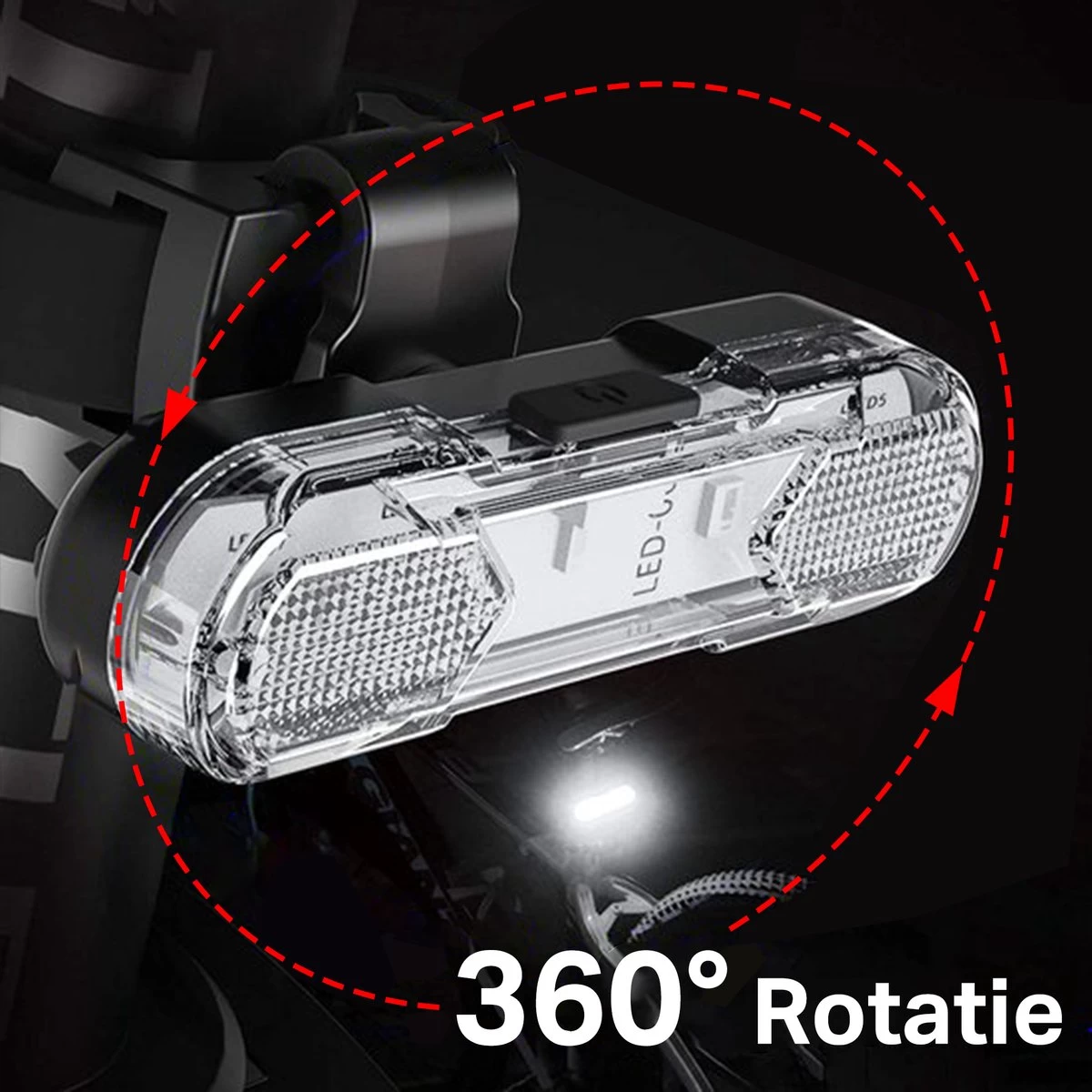 Transnect® – Fietsverlichting LED Set - Fietslampjes Voor En Achter Licht - 4 Lichtstanden – USB Oplaadbaar - Draagbaar – Waterdicht 10 Transnect® – Fietsverlichting LED Set - Fietslampjes Voor En Achter Licht - 4 Lichtstanden – USB Oplaadbaar - Draagbaar – Waterdicht - Afbeelding 8