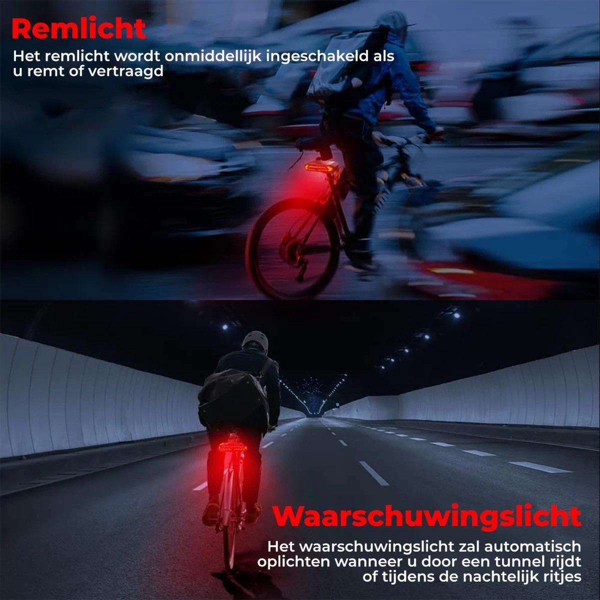 B-care Elektrische Fietsverlichting - Inclusief Afstandsbediening En Richtingaanwijzers - Fietsalarm - Anti Diefstal Alarm - Fiets Achterlicht - Fietsbel - Fiets Accessoires 6 B-care Elektrische Fietsverlichting - Inclusief Afstandsbediening En Richtingaanwijzers - Fietsalarm - Anti Diefstal Alarm - Fiets Achterlicht - Fietsbel - Fiets Accessoires - Afbeelding 4
