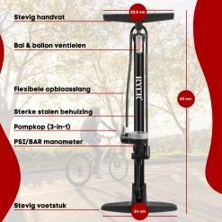 RYER Fietspomp Pro - Drukmeter - Inclusief Banden Reparatieset -Fietsenwinkel 1200x1200 619