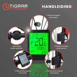 Kilometerteller Fiets - Fietscomputer Draadloos - KM Teller Fiets - Waterdicht Met 17 Functies Snelheidsmeter -Fietsenwinkel 1200x1200 675