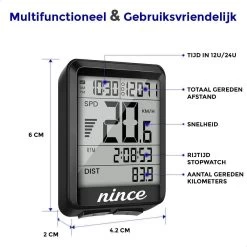 Nince Draadloze Fietscomputer Van Hoge Kwaliteit 2022 Model - Fiets Computer Draadloos Waterdicht -Fietsenwinkel 1200x1200 693