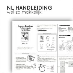 Amenzo© Fietscomputer Draadloos - Kilometerteller - NL Handleiding - Draadloze En Waterdichte Snelheidsmeter - Makkelijke Bevestiging - Fiets GPS - Zwart - Racefiets -Fietsenwinkel 1200x1200 707
