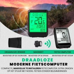 Strex Draadloze Fietscomputer - 17 Functies - Extra Groot Scherm - Draadloze Fiets Computer Draadloos Waterdicht - NL Handleiding -Fietsenwinkel 1200x1200 734