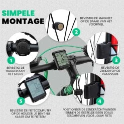 Strex Draadloze Fietscomputer - 17 Functies - Extra Groot Scherm - Draadloze Fiets Computer Draadloos Waterdicht - NL Handleiding -Fietsenwinkel 1200x1200 737