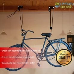 Century Goods Fietslift - Fietstakel - Fiets Ophangsysteem - Met Valbeveiliging | 60 Kg Draagkracht -Fietsenwinkel 1200x1200 751